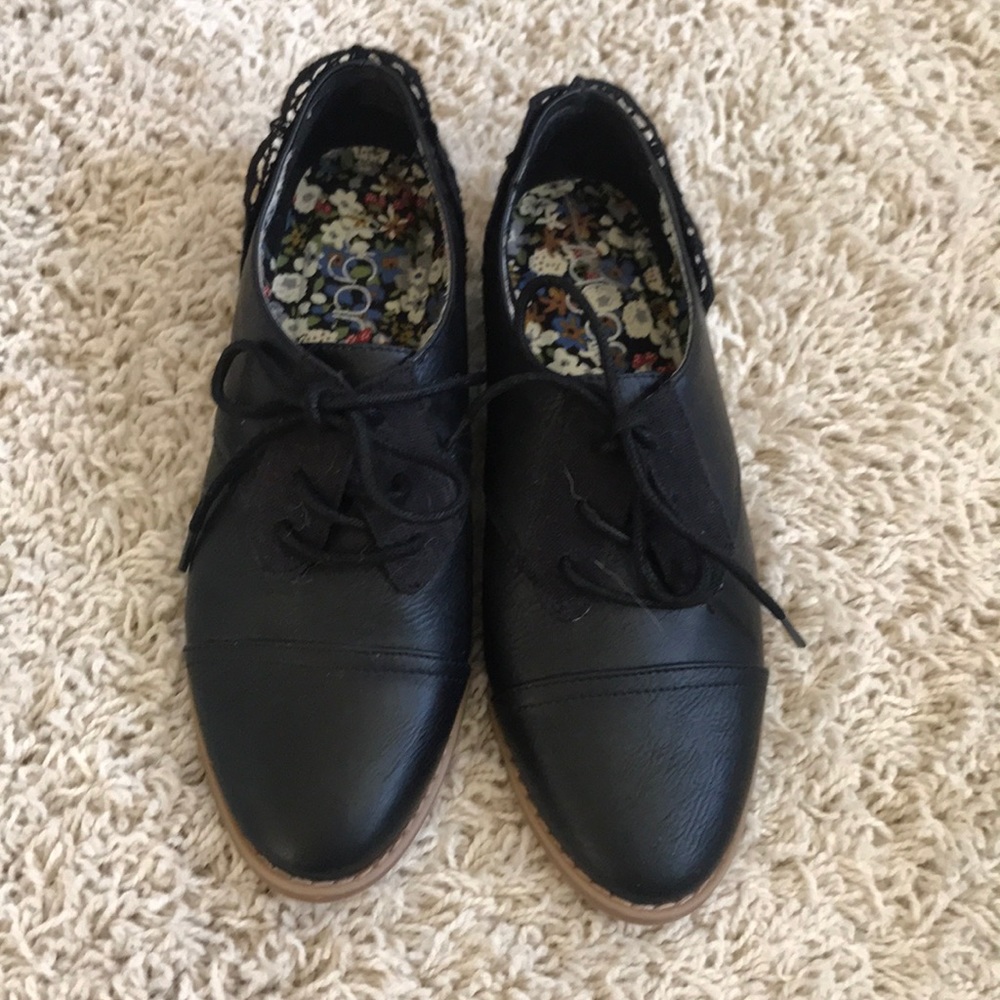 Black lace up booties